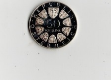 Austria , 1974 , 50 scellini argento , Domzu Salzburg , perfetta , da pulire.