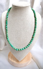 PREZIOSO GIROCOLLO IN AUTENTICO TURCHESE CHIUSURA MOSCHETTONE ORO.