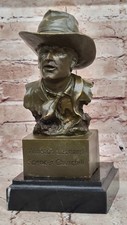Scultura In Bronzo Milo John Wayne Fatta A Mano Firmata Icona Del Cinema Western
