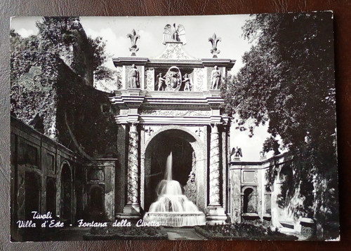 Cartolina tivoli villa - tivoli, d'este