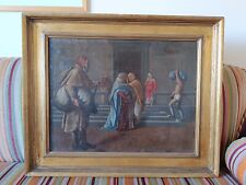 Grande Antico Dipinto Olio Su