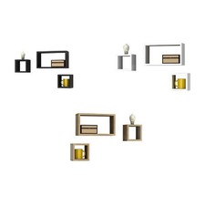 SET 3 MENSOLE CUBI A PARETE IN