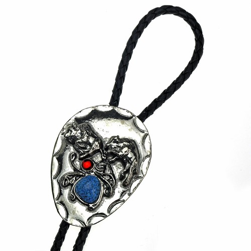 Cravatta con fibbia bison - con,