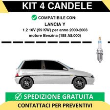 KIT 4 CANDELE per LANCIA Y 1.2