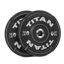 Titan Fitness 10 LB EZ-Grip Piastre di Pesi Olimpiche in Uretano, Coppia Nera