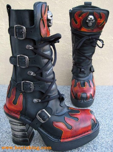 New rock boots padme nero - new,