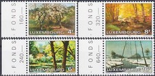 Lussemburgo 1982 Foresta,Stagioni,Alberi,Fiume,Paesaggio,Dipinti,Ambiente,MNH