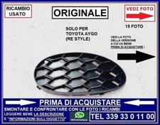 GRIGLIA MASCHERINA DESTRA NO FENDINEBBIA PARAURTI ANTERIORE TOYOTA AYGO RE STYLE