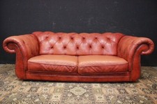 Bel Divano / Sofa / Chesterfield Chester / inglese / 4 posti / pelle arancione