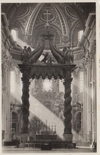 CARTOLINA *89 CITTA' DEL VATICANO BASILICA DI S.PIETRO BALDACCHINO NON VIAGGIATA