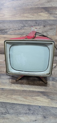 Televisore rosso portatile