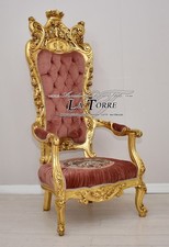 Sedia Poltrona Trono Barocco