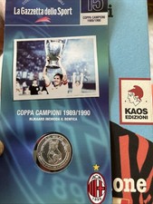 MILAN MEDAGLIE MEMORABILI GAZZETTA SPORT . N. 15 COPPA dei CAMPIONI 1989/1990.