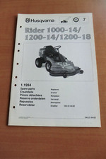 HUSQVARNA Rasaerba Rider 1000 1200-14 1200-18 Elenco ricambi lista 1994