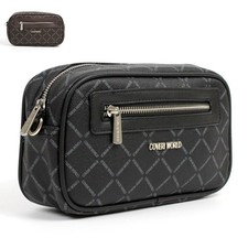 Borsello Coveri World borsa uomo a mano con laccetto da polso tasche logo