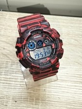 Casio G-Shock GD120CM mod 3427 rosso camouflage  quartz 51 mm Display Azzurro 