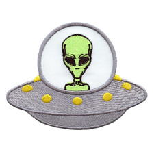 Alieno IN UFO Nave Ricamato