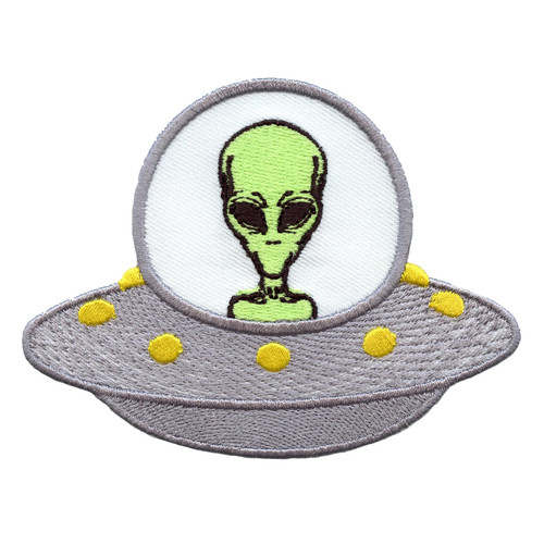 Alien ufo ship ricamato - ufo,