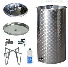 BOTTE CONTENITORE PER VINO / OLIO PER ALIMENTI IN ACCIAIO INOX 18/10 BELVIVERE