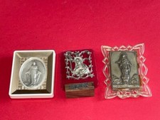 LOTTO 3 QUADRETTI RELIGIOS CHIESA CATTOLICA VINTAGE DEVOZIONE POPOLARE RELIGIONE