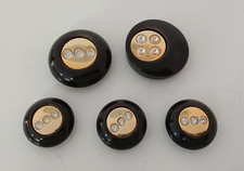 Vintage Black Gold Rhinestone