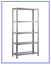 Scaffale in Metallo per Garage Scaffalatura Zincata 5 Ripiani Max 400kg