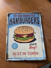 Targa in metallo da collezione con logo vintage. Decorazione da parete