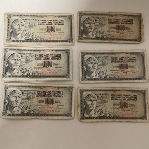 Lotto banconote jugoslavia - 6,