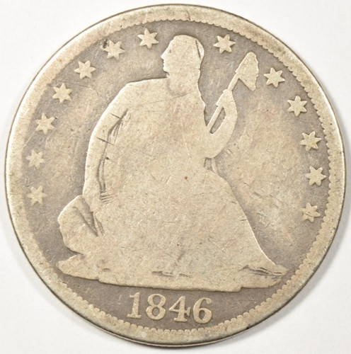 1846 mezzo dollaro liberty - mezzo,