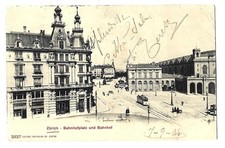 Cartolina Zurigo piazzale