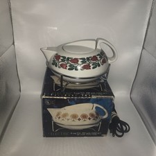 Teiera elettrica porcellana Yanodento moderna metà secolo prodotta in Giappone