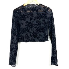 Crop top SHEIN nero floreale