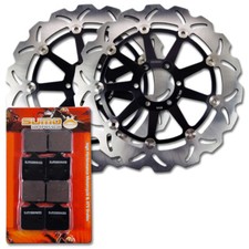 Front brake rotor pads for - brake, +