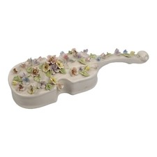 Antonio ZEN manifattura NOVE scultura in CERAMICA VIOLINO CON FIORI "LELIA" ART