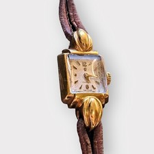 Omega Lady calibro 244 art deco quadrante waffle placcato oro