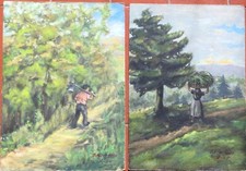 Anni 60 Tre paesaggi dipinti