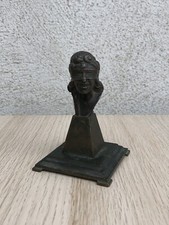 Scultura Vintage Dea Bendata In Bronzo