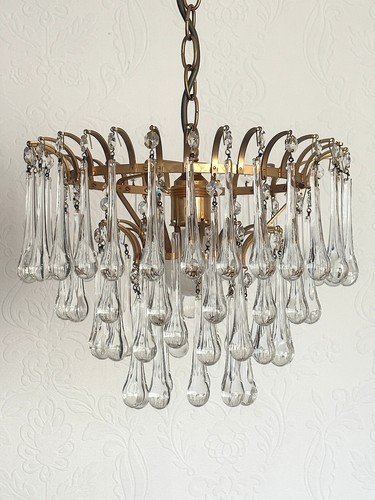 Lampadario goccia vetro - lampadario,