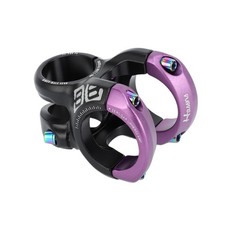 Attacco manubrio per mountain bike, attacco manubrio 35 mm 0 gradi, nero e viola