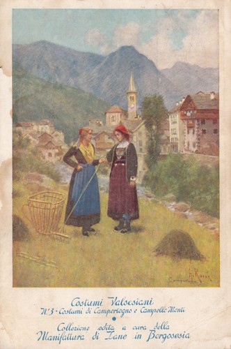 Cartolina vercelli costumi - di,