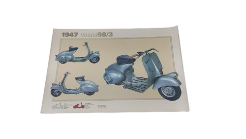 Poster plastificato vespa 3 - plastificato,
