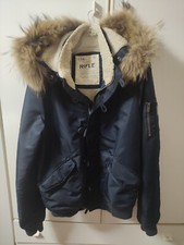 RIFLE Giubbotto Donna Invernale Vintage con Cappuccio Bordo Staccabile 