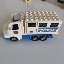 LEGO DUPLO VEICOLO CAMION FURGONE POLICE BIANCO BLU