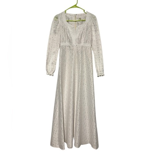 Maxi abito vintage bianco