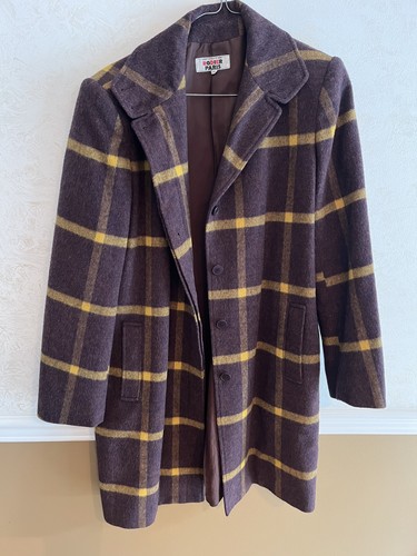Vintage wollen coat brown - coat,,
