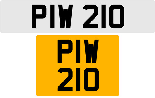 Targa privata piw 210 - 210, pw