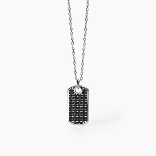 Collana uomo piastra pavé - collana,