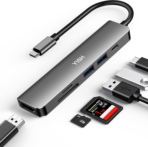 Hub usb c - hub, 6-in-1: