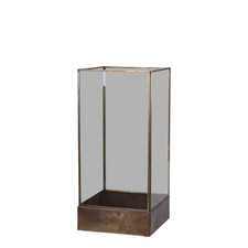 Vetrina in vetro ottone antico