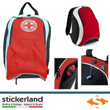 Zaino zainetto con toppa personalizzata CROCE ROSSA ITALIANA